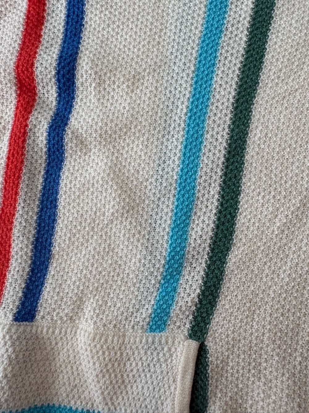KULE Cream Sweater with Multicolor Stripes - Picture 2 of 3
